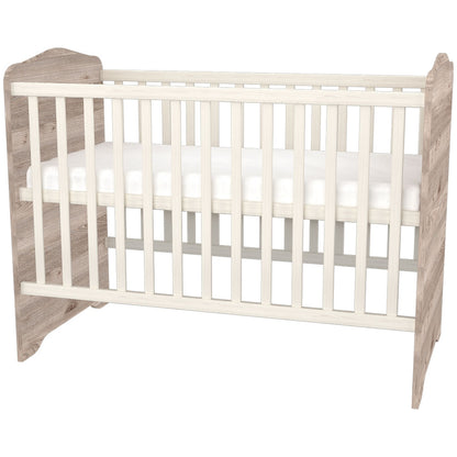 Patut copii din lemn cu sertar Hubners Sofia 120x60 cm crem nisip