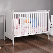 Patut copii din lemn Hubners Laura 120x60 cm alb