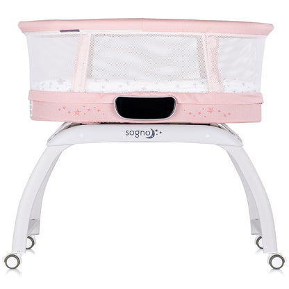 Patut cu leganare si cantar integrat Chipolino Sogno 2 in 1 pink