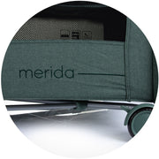 Patut pliabil Chipolino Merida aloe linen cu laterala culisanta