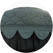 Patut pliabil Chipolino Merida aloe linen cu laterala culisanta