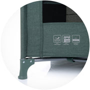 Patut pliabil Chipolino Merida aloe linen cu laterala culisanta