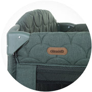 Patut pliabil Chipolino Merida aloe linen cu laterala culisanta