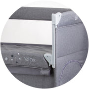 Patut pliabil Chipolino Relax glacier linen cu laterala culisanta