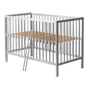 Patut copii din lemn Hubners Dominic 120x60 cm alb