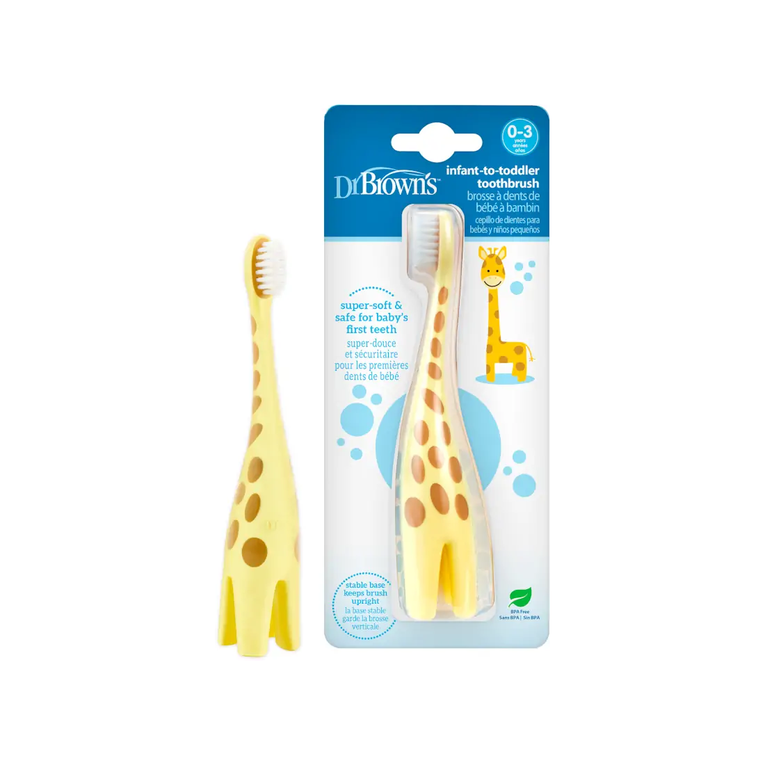 Periuta de dinti design girafa (0-3 ani)