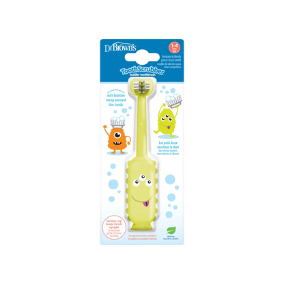 Periuta de dinti tripla curatare, pentru copii 1-4 ani, galbena