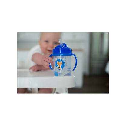 Prima canita cu pai a bebelusului 270 ml. 6 luni+