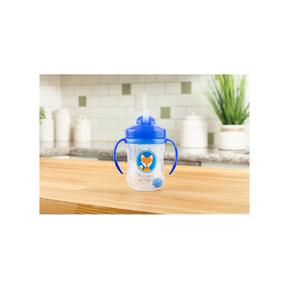 Prima canita cu pai a bebelusului 270 ml. 6 luni+