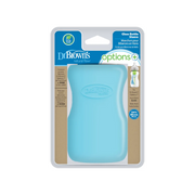 Protectie din silicon pentru biberon din sticla cu Gat Larg 270 ml., Albastra