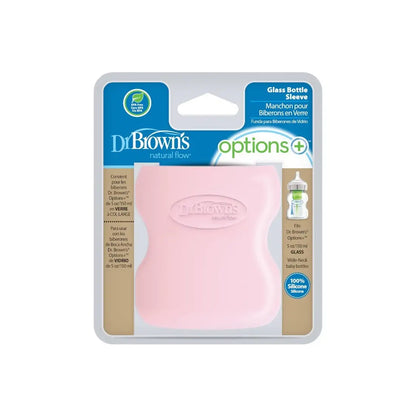 Protectie din silicon pentru biberon din sticla cu Gat Larg 150 ml., Roz