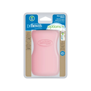 Protectie din silicon pentru biberon din sticla cu Gat Larg 270 ml., Roz