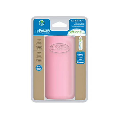 Protectie din silicon pentru biberon Gat Ingust din sticla 250 ml., Roz
