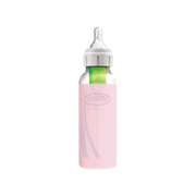 Protectie din silicon pentru biberon Gat Ingust din sticla 250 ml., Roz