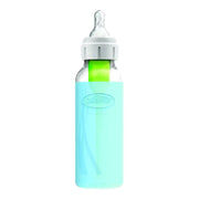 Protectie din silicon pentru biberon Gat Ingust din sticla 250 ml., albastru