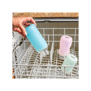 Protectie din silicon pentru biberon Gat Ingust din sticla 250 ml., albastru
