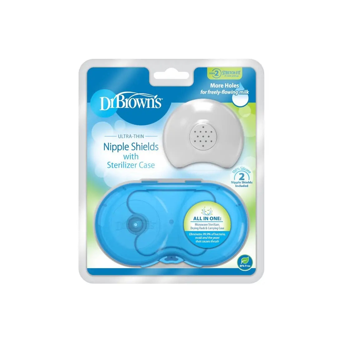 Protectii pentru mamelon cu carcas? sterilizant?, 2 Pack (marimea 2)