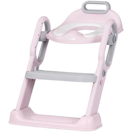 Reductor toaleta cu scara Chipolino Flippy pink