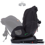 Scaun auto Chipolino 4Kid 0-36 kg raven I-Size 40-150 cm cu sistem Isofix