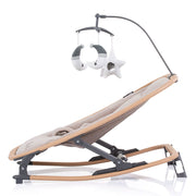 Scaunel balansoar Chipolino Velvet sand wood