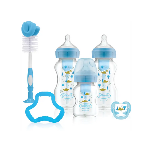 Set Promotional Biberoane Anti-Colici cu Gat Larg  "Options Plus"  PP, Albastru