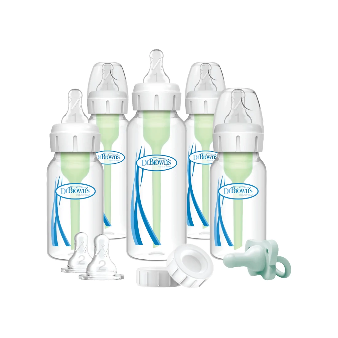 Set Promotional Biberoane Anti-Colici cu Gat Ingust PP "Options Plus"
