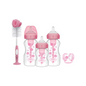 Set Promotional Biberoane din plastic, Anti-Colici cu Gat Larg "Options +", Roz
