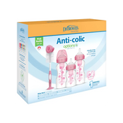 Set Promotional Biberoane din plastic, Anti-Colici cu Gat Larg 