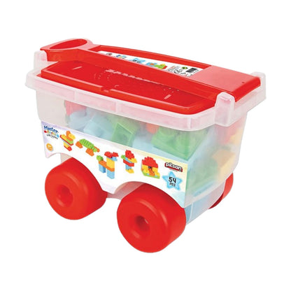 Set constructie Pilsan Master Blocks in Trolley 56 piese