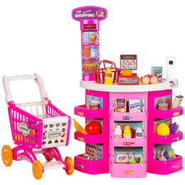 Set jucarie Chipolino Supermarket 78 cm cu lumini, sunete si 76 accesorii