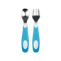 Set lingura si furculita Soft-Grip, albastru 12 luni+