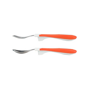 Set lingura si furculita Soft-Grip, rosu 12 luni+