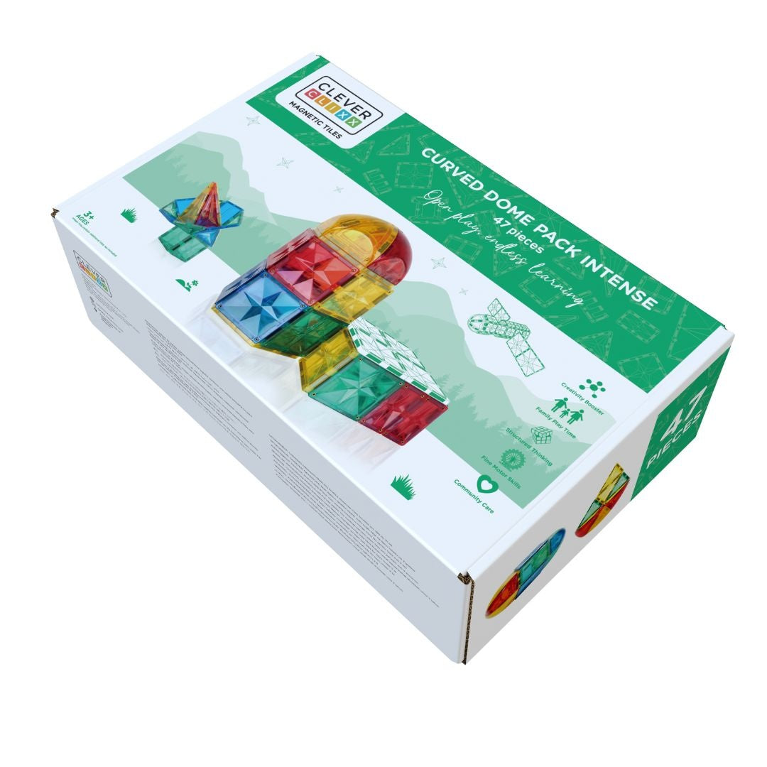 Set magnetic de construit Dome 47 piese, Cleverclixx
