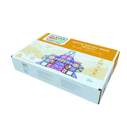 Set magnetic de construit Pastel 36 piese, Cleverclixx