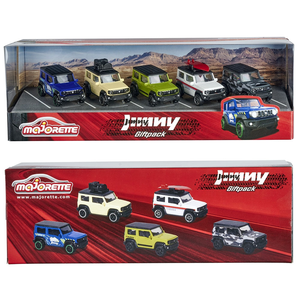 Set Majorette Suzuki Jimny cu 5 masinute din metal