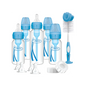 Set Promotional Accesorii si Biberoane Anti-colici cu Gat Ingust PP "Options Plus"Albastru