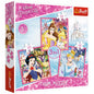 Set puzzle 3 in 1 Trefl Disney Princess, Lumea fermecata a printeselor, 1x20 piese, 1x36 piese, 1x50 piese