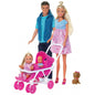 Set Simba Steffi Love Welcom Surprise Family papusa Steffy 29 cm, papusa Kevin 29 cm, papusa Evi 12 cm si accesorii