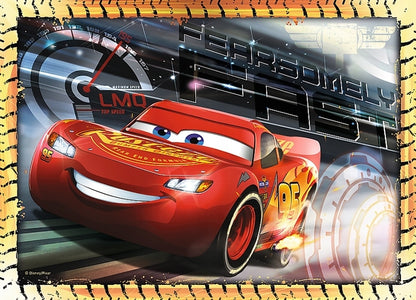 Set puzzle 4 in 1 Trefl Disney Cars, Gata de cursa 1x35 piese, 1x48 piese, 1x54 piese, 1x70 piese