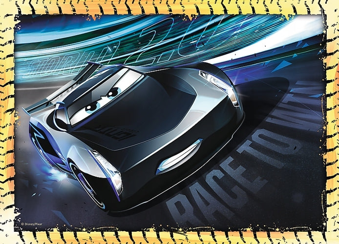 Set puzzle 4 in 1 Trefl Disney Cars, Gata de cursa 1x35 piese, 1x48 piese, 1x54 piese, 1x70 piese