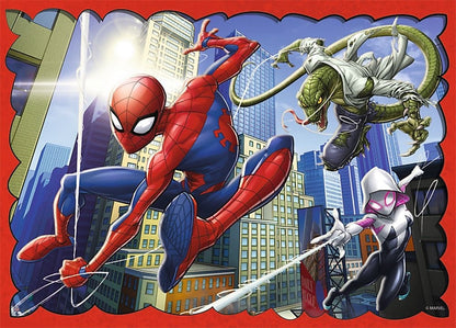 Set puzzle 4 in 1 Trefl Marvel Spider Man, Forta paianjenului, 1x35 piese, 1x48 piese, 1x54 piese, 1x70 piese