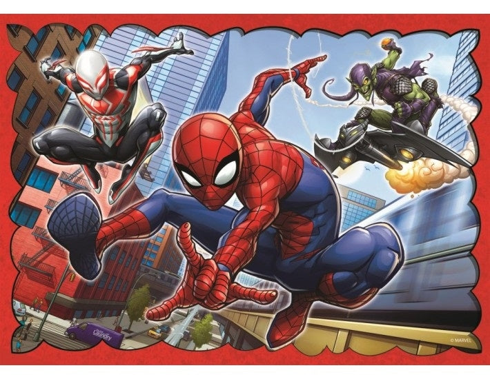 Set puzzle 4 in 1 Trefl Marvel Spider Man, Forta paianjenului, 1x35 piese, 1x48 piese, 1x54 piese, 1x70 piese