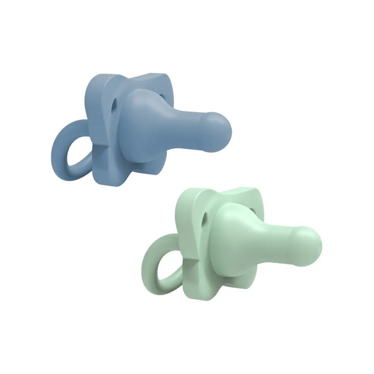 Suzeta complet din silicon 0-6 luni (2 pack) pentru baieti