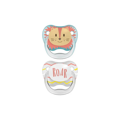 Suzeta PreVent, 0-6 luni, Imprimata "Animal Face", 2 pack, baieti