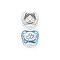 Suzeta PreVent, 6-18 luni, Imprimata "Animal Face", 2 pack, baieti