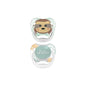 Suzeta PreVent, 6-18 luni, Imprimata "Animal Face", 2 pack, fete