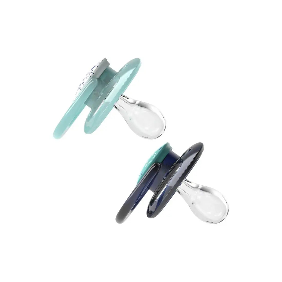 Suzeta silicon "Advantage" cu capac, nivel 2 (6-18 luni), baieti (2 pack)