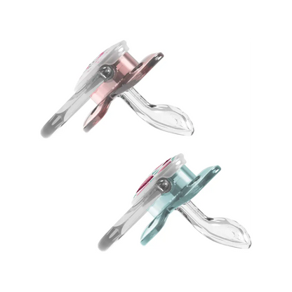 Suzeta Silicon PreVent 0-6 luni, Design Fluture, roz (2 pack)