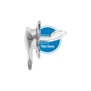 Suzeta Silicon PreVent 6-18 luni, Design Fluture, albastra (2 pack)