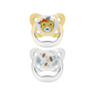 Suzeta Silicon PreVent 6-18 luni, Design Fluture, pentru fetite(2 pack)